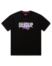 Load image into Gallery viewer, Geedup PFK Play for Keeps Graff Short Sleeve T-Shirt in Black/Lavender