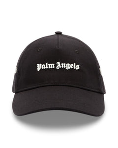 Palm Angels Classic Logo Cap in Black / White