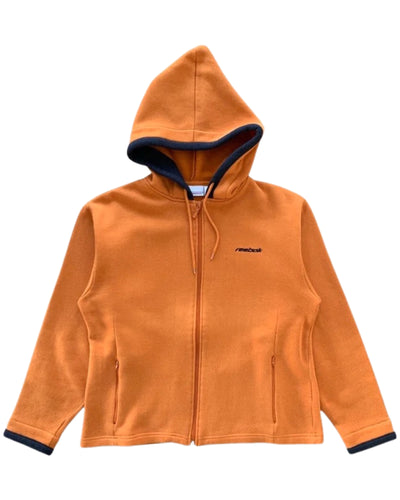Reebok Vintage Full Zip Hooded Jumper Rust Orange ⏐ Size M