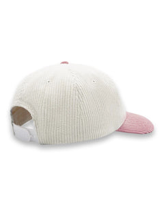 Sporty & Rich Wellness Club Hat Corduroy White/Pink ⏐ One Size