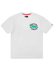 Load image into Gallery viewer, Geedup PFK Proud To Be A Problem Short Sleeve T-Shirt in White/Aqua