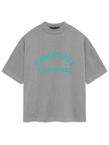 Essentials Fear of God FW24 深希瑟灰重磅平紋針織 T 卹