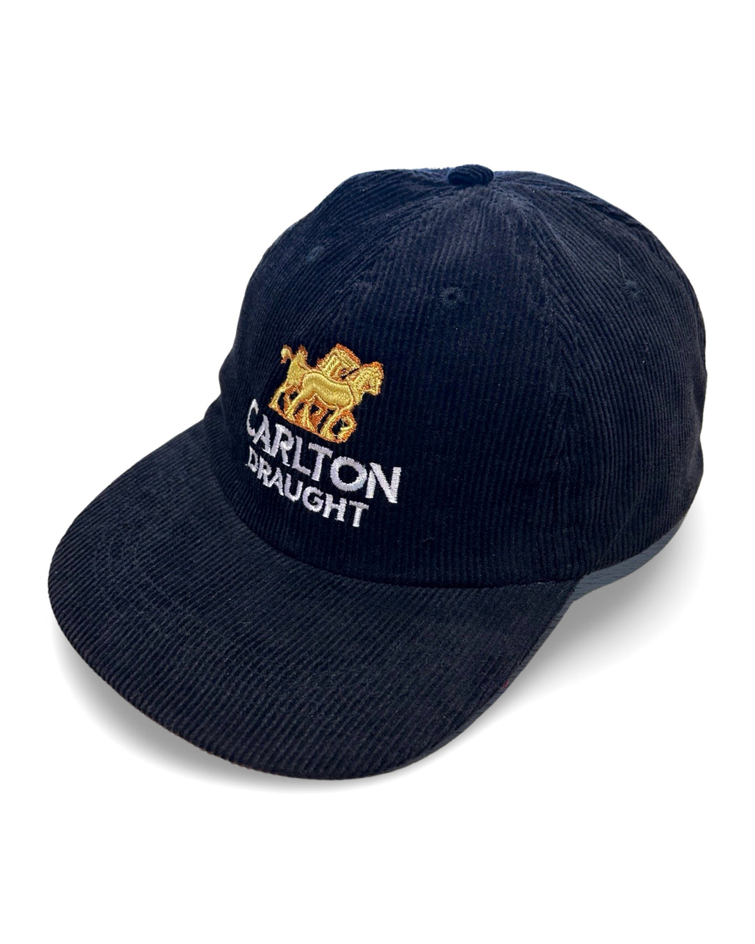 Carlton Draught Licensed Corduroy Snapback Hat in Black ⏐ One Size