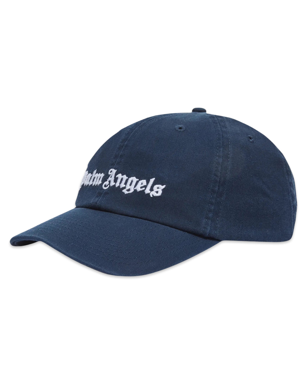 Palm Angels Logo Embroidered Baseball Cap in Navy