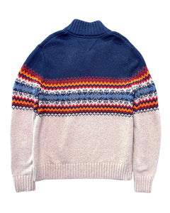 Tommy Hilfiger 1/4 Zip Knit Jumper Wool Blend ⏐ Size L