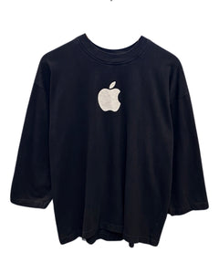 Apple Computers Vintage 90's 3/4 Short Sleeve T-Shirt in Black ⏐ Size XL