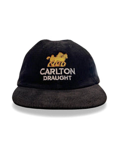 Carlton Draught Licensed Corduroy Snapback Hat in Black ⏐ One Size