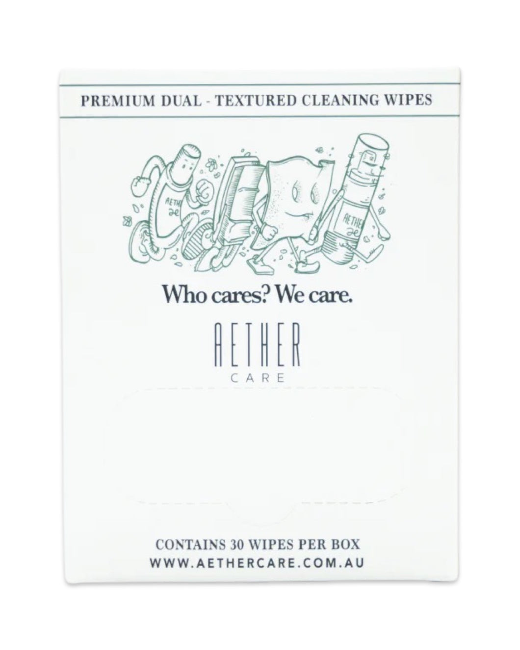 Aether Care Premium Dual Textured Cleaning Wipes