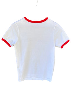 Angus & Julia Stone Short Sleeve Rainbow Red Ringer T-Shirt ⏐ Size XS