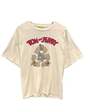 Load image into Gallery viewer, Tom and Jerry Hanna Barbera Vintage Short Sleeve T-Shirt White ⏐Fits L/XL