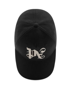 Palm Angels Logo Embroidered Baseball Cap in Black
