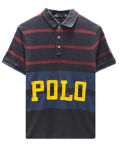Load image into Gallery viewer, Polo Ralph Lauren Short Sleeve Polo Shirt in Navy / Burgundy - Bisy Clothing