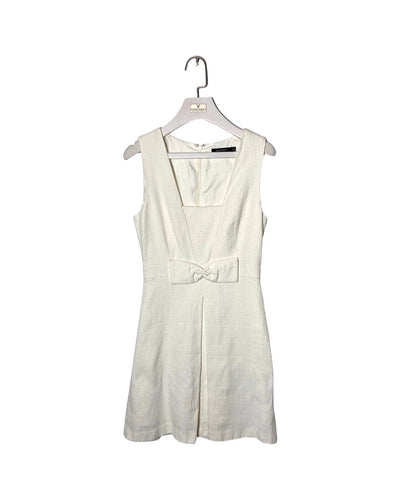 PORTMANS Size S Sleeveless Dress in Cream with Bow AUG3121 - Bisy Clothing