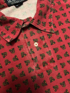 RALPH LAUREN Size L Vintage Polo Long Sleeve Pony Head AUG1621 - Bisy Clothing
