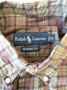 Ralph Lauren ⏐ Vintage ‘Classic Fit’ Long Sleeve Shirt in Green Multi<br />Size L - Bisy Clothing