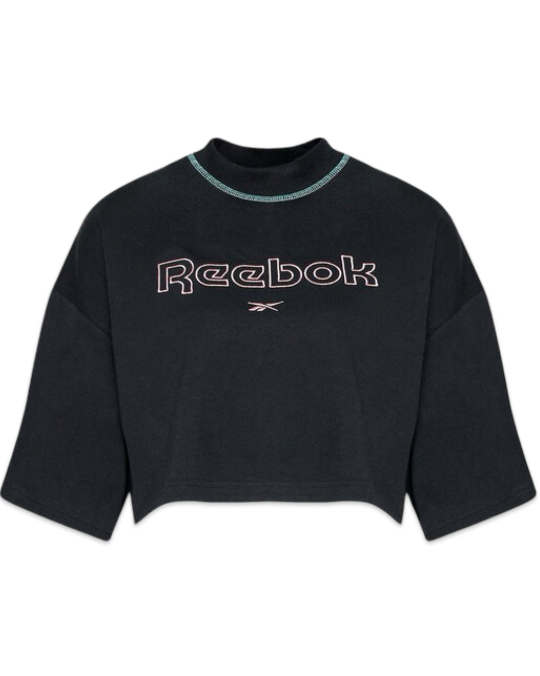 Reebok CL Heritage Grpaphic T-Shirt Cropped in Black - Bisy Clothing
