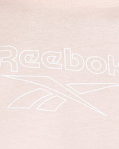 Reebok Identity Boxy Short Sleeve Cropped T-Shirt in Pink - Bisy Clothing