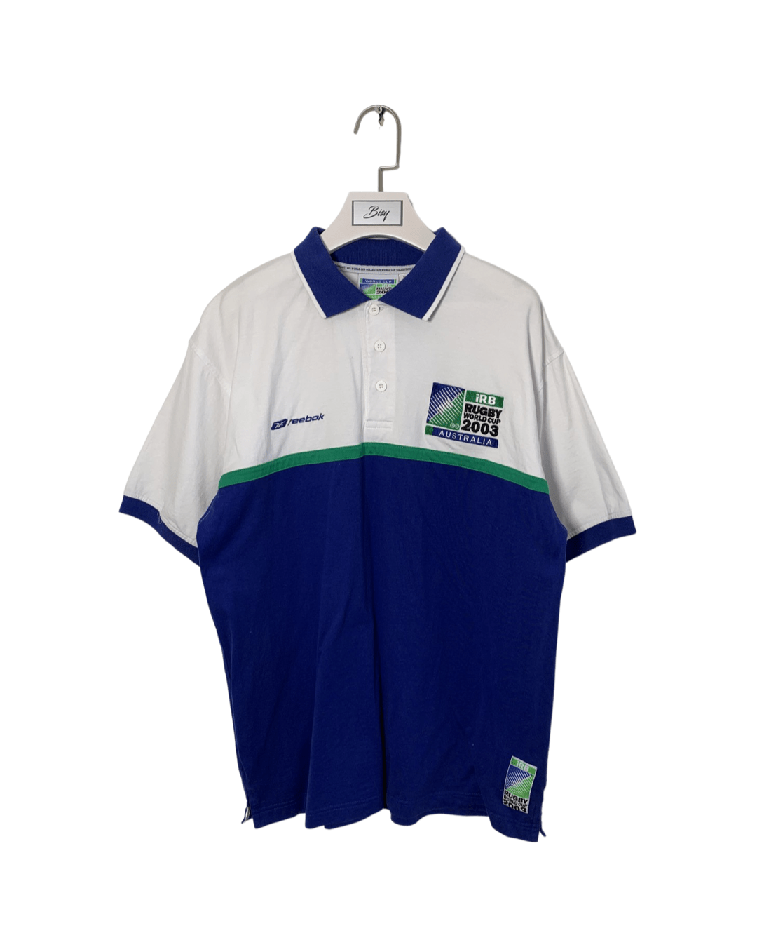 Buy the REEBOK Size M Vintage 2003 iRB Rugby World Cup Polo Shirt