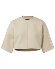 Load image into Gallery viewer, Reebok x Cardi B Cropped Fleece T - Sweatshirt in Modern Beige - Bisy Clothing