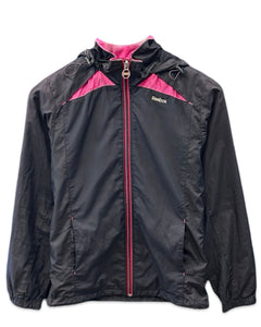 Reebok Zip Jacket with Hood in Black / Pink (2011) - Bisy Clothing