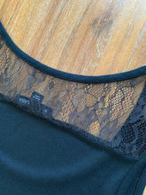 Load image into Gallery viewer, SABA Size M Basic Black Top with Frill on Back Shoulders Women&#39;s JAN140 - Bisy Clothing