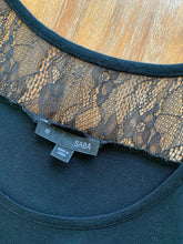 Load image into Gallery viewer, SABA Size M Basic Black Top with Frill on Back Shoulders Women&#39;s JAN140 - Bisy Clothing