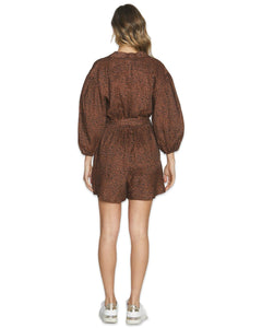 Sass Lila Playsuit Floral in Animal Print - Bisy Clothing