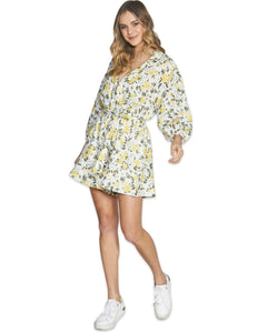 Sass Lila Playsuit Floral in Summer Rose - Bisy Clothing
