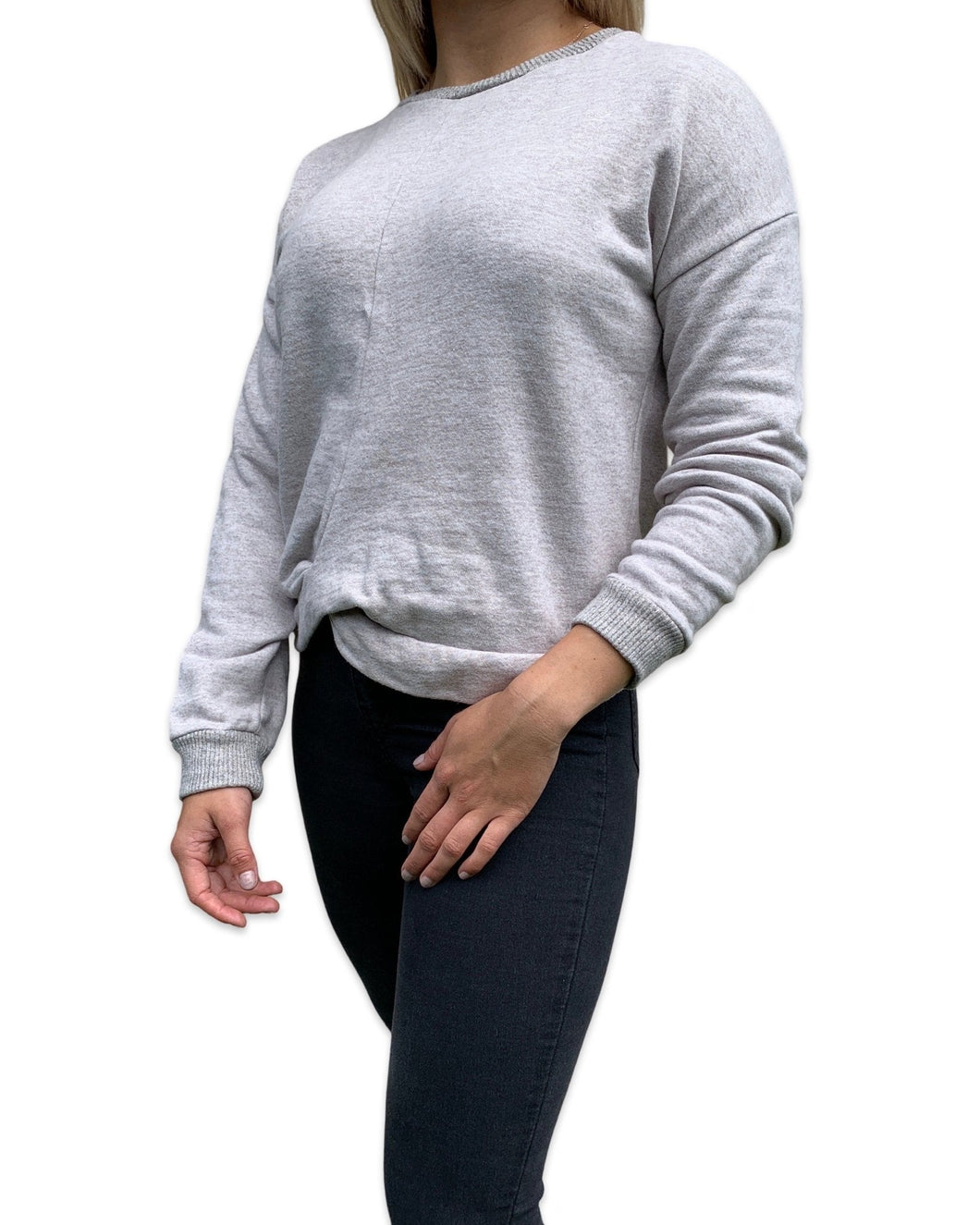 Seed Heritage Crew Jumper in Oatmeal Grey - Bisy Clothing