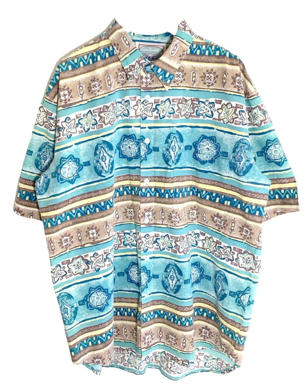Shirts at Work Vintage Aztec Party Short Sleeve Shirt - Bisy Clothing