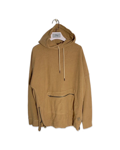 Size XS Fitzroy Hooded Sweat Distressed in Brown APR2122 - Bisy Clothing