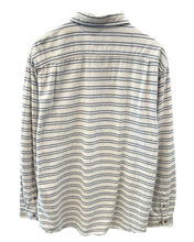 Load image into Gallery viewer, Sportscraft LinenLike Long Sleeve Shirt Beige / Navy Striped - Bisy Clothing