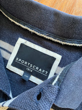 將圖片載入圖庫檢視器 SPORTSCRAFT Size S / M Long Sleeve Polo Shirt in Blue Mens JAN54 - Bisy Clothing