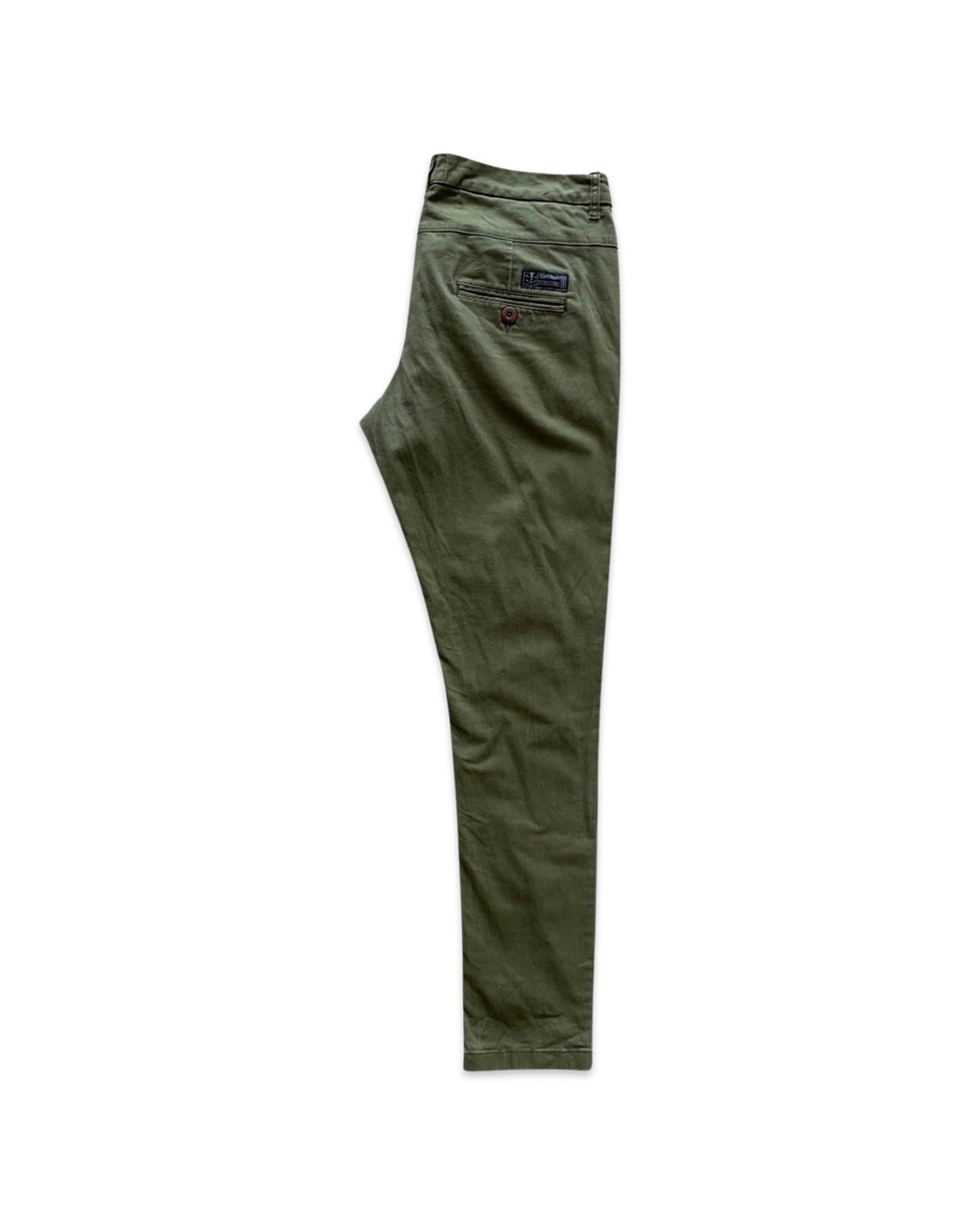 SUPERDRY Size 34 Chino Pants in Khaki Green Womens 160522 - Bisy Clothing