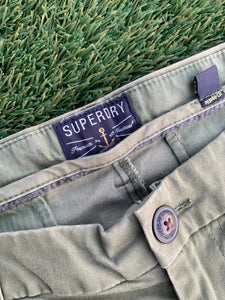 SUPERDRY Size 34 Chino Pants in Khaki Green Womens 160522 - Bisy Clothing