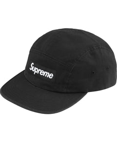 Supreme Washed Chino Twill Camp Cap in Black FW24 - Bisy Clothing