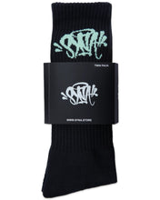 將圖片載入圖庫檢視器 Syna World Twin Pack Socks in Black and Blue (24/25) - Bisy Clothing