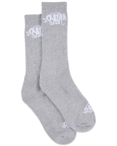 Syna World Twin Pack Socks in Grey and White (24/25) - Bisy Clothing