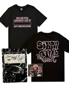 Syna World x 6PM Central Cee Can't Rush Greatness T-shirt Black + CD Bundle - Bisy Clothing
