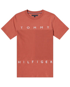 Tommy Hilfiger Mono Flag Short Sleeve T-Shirt Dusty Copper⏐ Size XS - Bisy Clothing