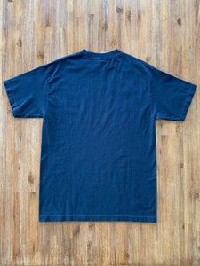 TOMMY HILFIGER Size M Vintage Spellout & Crest Navy T-Shirt Men's MAR8821 - Bisy Clothing