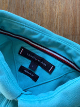 Load image into Gallery viewer, TOMMY HILFIGER Size S TH NY Polo Shirt in Teal Sleeve Embroidery Men&#39;s DEC87 - Bisy Clothing