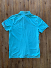 Load image into Gallery viewer, TOMMY HILFIGER Size S TH NY Polo Shirt in Teal Sleeve Embroidery Men&#39;s DEC87 - Bisy Clothing