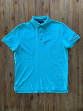 Load image into Gallery viewer, TOMMY HILFIGER Size S TH NY Polo Shirt in Teal Sleeve Embroidery Men&#39;s DEC87 - Bisy Clothing