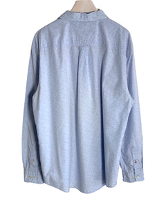 TOMMY HILFIGER Size XL 2 Ply Long Sleeve Shirt in Blue Mens - Bisy Clothing