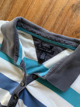 Load image into Gallery viewer, TOMMY HILFIGER Size XL Blue Striped Slim Fit Polo Shirt Women&#39;s OCT167 - Bisy Clothing