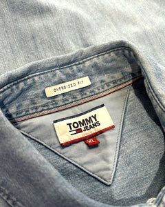 Tommy Jeans Summer Denim Button Down Shirt - Bisy Clothing
