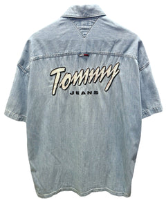 Tommy Jeans Summer Denim Button Down Shirt - Bisy Clothing