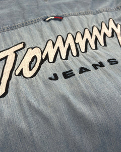 Tommy Jeans Summer Denim Button Down Shirt - Bisy Clothing