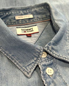 Tommy Jeans Summer Denim Button Down Shirt - Bisy Clothing